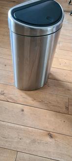 Brabantia touch bin 10+23 liter, Ophalen, Gebruikt, 20 tot 30 liter, Rvs