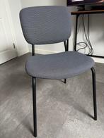 Grijze bureaustoel - Stijlvol en comfortabel, Huis en Inrichting, Stoelen, Gebruikt, Ophalen of Verzenden, Metaal, Eén