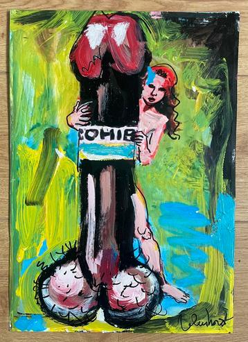 Origineel kunstwerk Peter Klashorst Cohiba beschikbaar voor biedingen