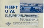 KLM Doorlopende toegangskaart Vliegveld Waalhaven (1933), Ophalen of Verzenden