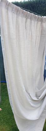 2x gordijn beige/ecru 100cm br*200cm h, 190cm br*200cm h, 200 cm of meer, Beige, 150 tot 200 cm, Ophalen of Verzenden