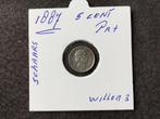 Munt 1887 5 cent Nederland Willem 3 zilver Pr+ schaars, Zilver, Ophalen of Verzenden, Koning Willem III, Losse munt