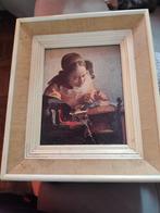 Schilderij 'De Kantwerkster' in lijst, Ophalen of Verzenden