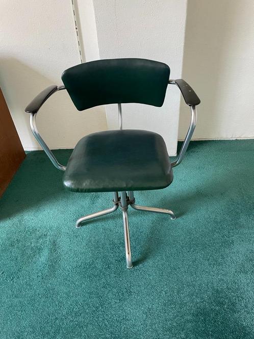 Gispen Bureau stoel VINTAGE!! Donker groen, hoogte verstelba, Antiek en Kunst, Antiek | Meubels | Stoelen en Banken, Ophalen