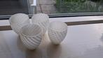 4 lampenkapjes van glas, Huis en Inrichting, Ophalen of Verzenden, Zo goed als nieuw, Rond, Minder dan 25 cm