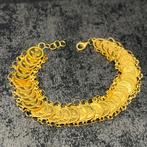 21 karaat gouden armband munten schakel, Sieraden, Tassen en Uiterlijk, Armbanden, Ophalen of Verzenden