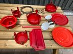 Te koop verschillende onderdelen rood emaille, Antiek en Kunst, Antiek | Emaille, Ophalen of Verzenden