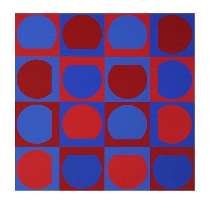 Victor Vasarely - Untitled - Fine Art, Antiek en Kunst, Kunst | Litho's en Zeefdrukken, Ophalen of Verzenden