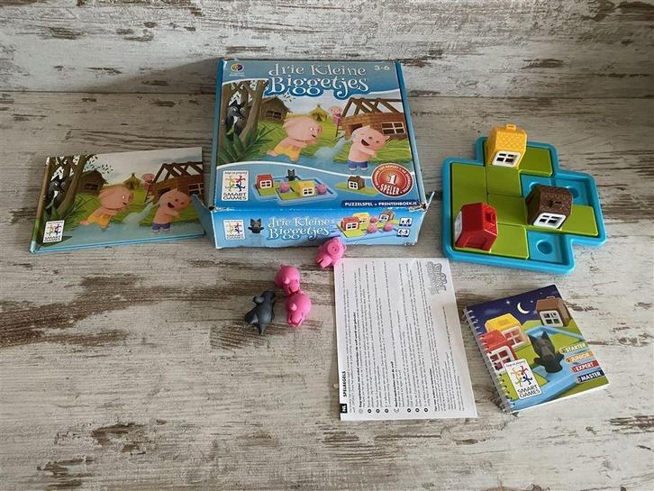 drie kleine biggetjes smart games [s861], Hobby en Vrije tijd, Gezelschapsspellen | Bordspellen, Zo goed als nieuw, Ophalen of Verzenden