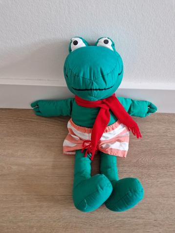 Knuffel Kikker Max Velthuijs 1996 vintage sjaal rood K8553 beschikbaar voor biedingen