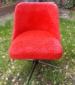 Vintage mini draaistoel kind 60s fauteuil 50 cm rode teddy, Ophalen of Verzenden, Huis en Inrichting