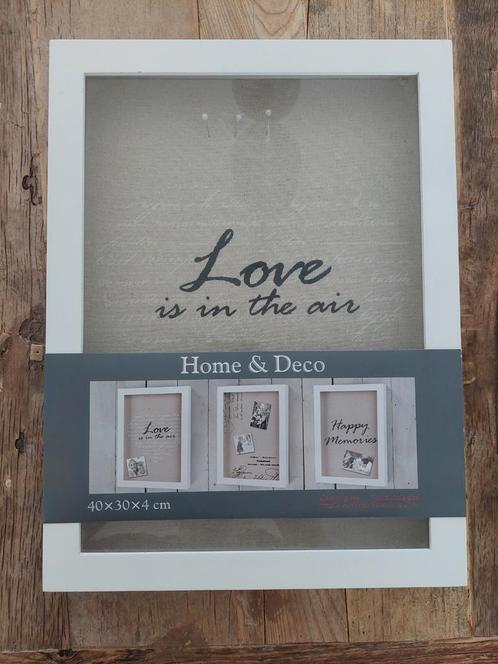 Happy memories fotolijst Love is in the air nieuw wit, Huis en Inrichting, Woonaccessoires | Overige, Nieuw, Ophalen of Verzenden