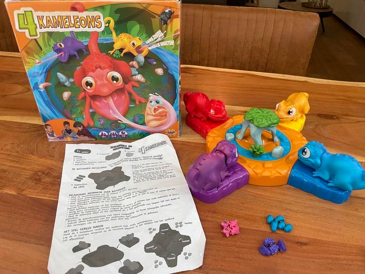 4 Kameleons Spel Insecten Leuk Splash Toys, Hobby en Vrije tijd, Gezelschapsspellen | Overige, Gebruikt, Een of twee spelers, Drie of vier spelers