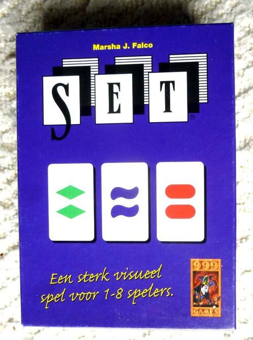 Set, visueel gericht kaartspel 1-8 pers. - nieuw, Hobby en Vrije tijd, Gezelschapsspellen | Kaartspellen, Zo goed als nieuw, Een of twee spelers