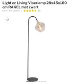 Light en Living Rakel Vloerlamp Zwart, Ophalen of Verzenden, Zo goed als nieuw, Glas, 150 tot 200 cm
