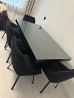 Eettafel 160x90 met glasbescherming zonder stoelen!, Huis en Inrichting, Ophalen of Verzenden, Zo goed als nieuw, 6 tot 8 stoelen