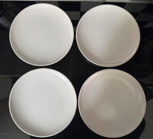 4 ronde witte borden Potterie de Driehoek Huizen plateel, Antiek en Kunst, Antiek | Servies los, Ophalen of Verzenden