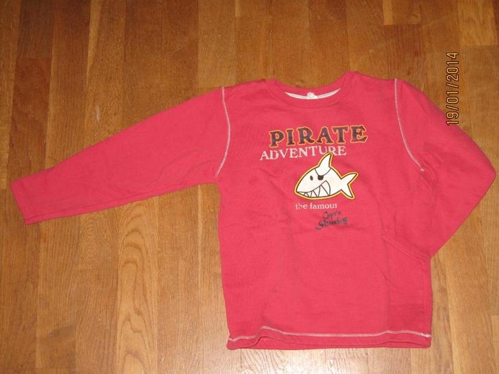 Capt'n Sharky rode trui maat 128/134, Kinderen en Baby's, Kinderkleding | Maat 128, Gebruikt, Jongen, Trui of Vest, Ophalen of Verzenden