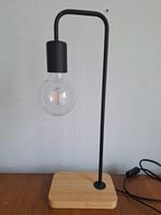 Ikea TVÄRHAND Tafellamp, zwart/bamboe, Huis en Inrichting, Lampen | Tafellampen, Ophalen of Verzenden, Zo goed als nieuw