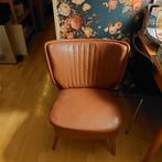 Retro/ Vintage cocktailstoeltje bruin, Ophalen of Verzenden