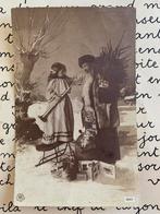 Oude ansichtkaart - Kerst - meisje met kerstman, Antiek en Kunst, Curiosa en Brocante, Ophalen of Verzenden