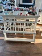 Wit houten serviesrek / bordenrek - Klassiek, Huis en Inrichting, Ophalen, Met plank(en), Gebruikt, 100 tot 150 cm