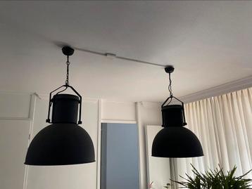 Hanglampen 2 industriële uitstraling antraciet beschikbaar voor biedingen