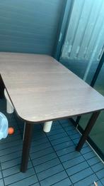 Bruine ikea eettafel uitschuifbaar, Ophalen of Verzenden, Zo goed als nieuw, Rechthoekig, Hout