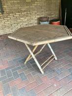 Rotan tuintafel opklapbaar, Tuin en Terras, Tuintafels, Ophalen, Gebruikt, Rond