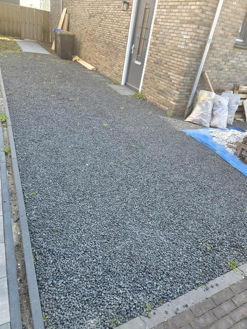 Antraciet split met grindmatten, Tuin en Terras, Grind, Keien en Split, Zo goed als nieuw, Split, Ophalen