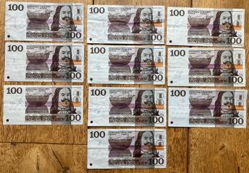 10 x 100 gulden Michiel de Ruyter 1970 beschikbaar voor biedingen
