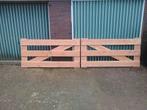 Nieuw Douglas landhek 4 meter met 2 palen en beslag., Ophalen, Nieuw, Hout, Tuinhek