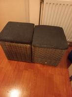 Te koop 2 mooie voeten bankjes own., Tuin en Terras, Tuinmeubel-accessoires, Ophalen