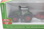 Siku Fendt trekker met aardappel rooier, Hobby en Vrije tijd, Modelauto's | 1:87, -, Zo goed als nieuw, Bus of Vrachtwagen, -