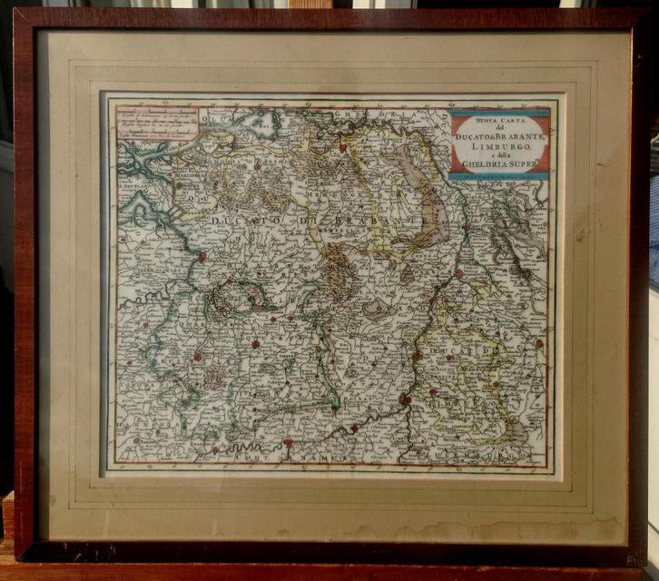 Isaac Tirion, Brabant en Limburg 1753, Origineel kaart, Antiek en Kunst, Kunst | Etsen en Gravures, Ophalen of Verzenden