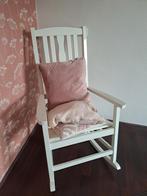 Schommelstoel met kussens, Huis en Inrichting, Stoelen, Ophalen, Hout, Gebruikt, Wit