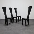 4x Highback Dining Chair Italy, 1990s, Ophalen, Gebruikt, Zwart, Vier