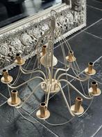 Hanglamp kroon 9 lampen, Huis en Inrichting, Lampen | Kroonluchters, Ophalen of Verzenden, Zo goed als nieuw, Metaal, Landelijk