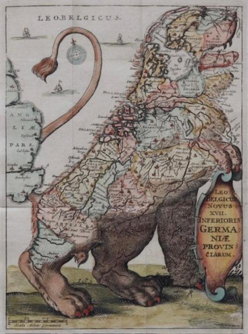 Leo Belgicus - Famiano Strada 1701, Antiek en Kunst, Kunst | Etsen en Gravures, Ophalen of Verzenden