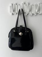 Tas Vintage, echt leer merk Omnia, Verzenden, Zo goed als nieuw, Zwart, Schoudertasje