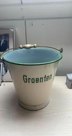 Antieke emaille groenten Emmer, Ophalen of Verzenden