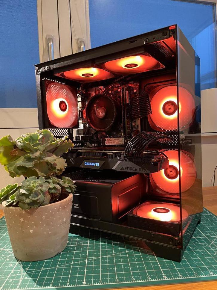 Ryzen 5, RTX gaming pc, Computers en Software, Desktop Pc's, Refurbished, 3 tot 4 Ghz, SSD, 16 GB, Met videokaart, Gaming, Virtual Reality