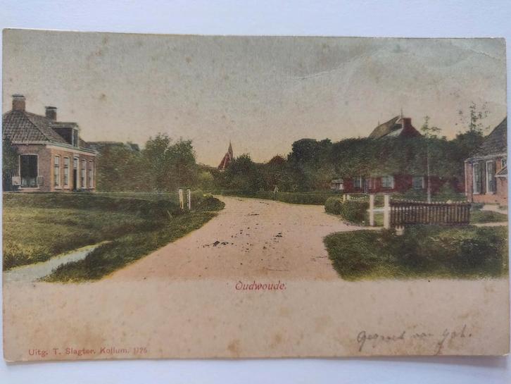 J1482 Oudwoude 1902, Verzamelen, Ansichtkaarten | Nederland, Noord-Holland, 1920 tot 1940, Ophalen of Verzenden
