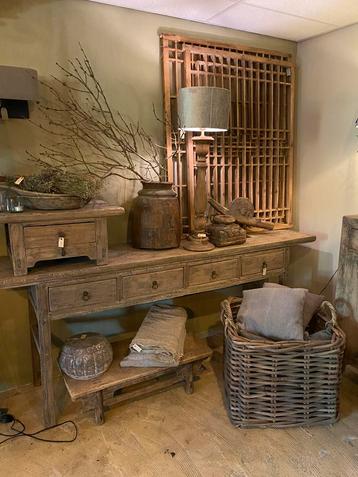 Landelijke Sidetable dressoir kast wandmeubel wijntafel mand beschikbaar voor biedingen