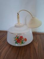 Vintage 60s /.70 glazen plafon lamp, Gebruikt, Ophalen of Verzenden, Glas, Vintage retro