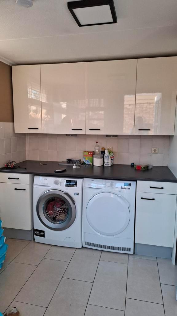 Keukenkasten + Werkblad - Bijkeuken Opstelling, Huis en Inrichting, Keuken | Keukenelementen, Zo goed als nieuw, 200 cm of meer