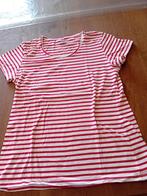 T-shirt rood wit gestreept, Kleding | Dames, T-shirts, Maat 42/44 (L), Zo goed als nieuw, Korte mouw, Rood