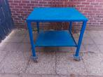 Degelijke verrijdbare stalen werkplaatstafel - lastafel, Doe-het-zelf en Verbouw, Ophalen, Gebruikt, 70 tot 120 cm