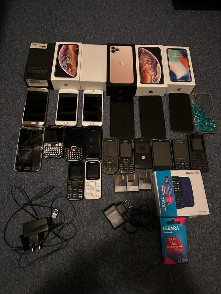 Partij Defecte Telefoons - iPhone, Samsung, Nokia, Telecommunicatie, Mobiele telefoons | Toebehoren en Onderdelen, Niet werkend