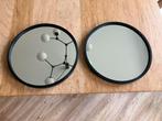 Set spiegels rond 30cm, Huis en Inrichting, Woonaccessoires | Spiegels, Ophalen, Minder dan 50 cm, Rond, Zo goed als nieuw